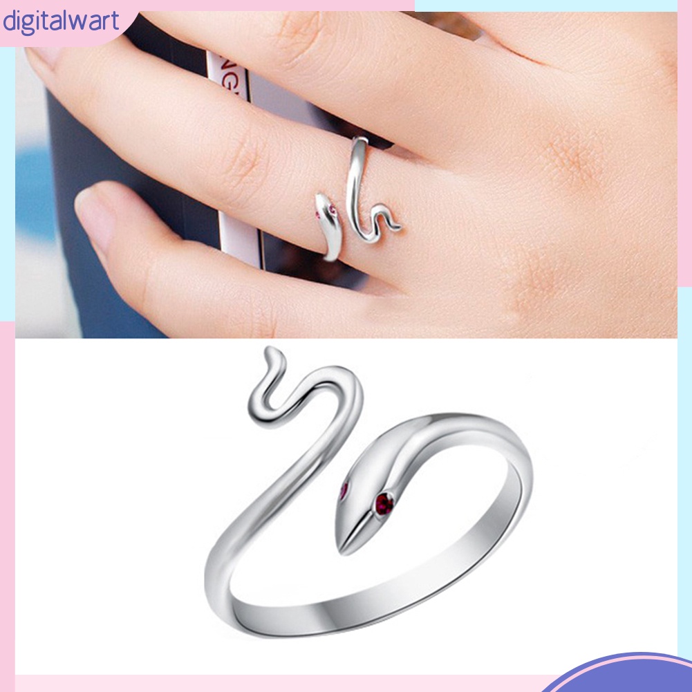 Nhẫn mạ bạc hình rắn thời trang cho nữ