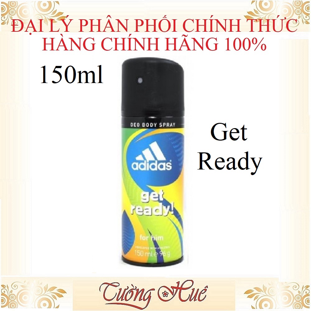 Xịt Khử Mùi Cho Nam Adidas Get Ready Deo Body Spray - 150ml