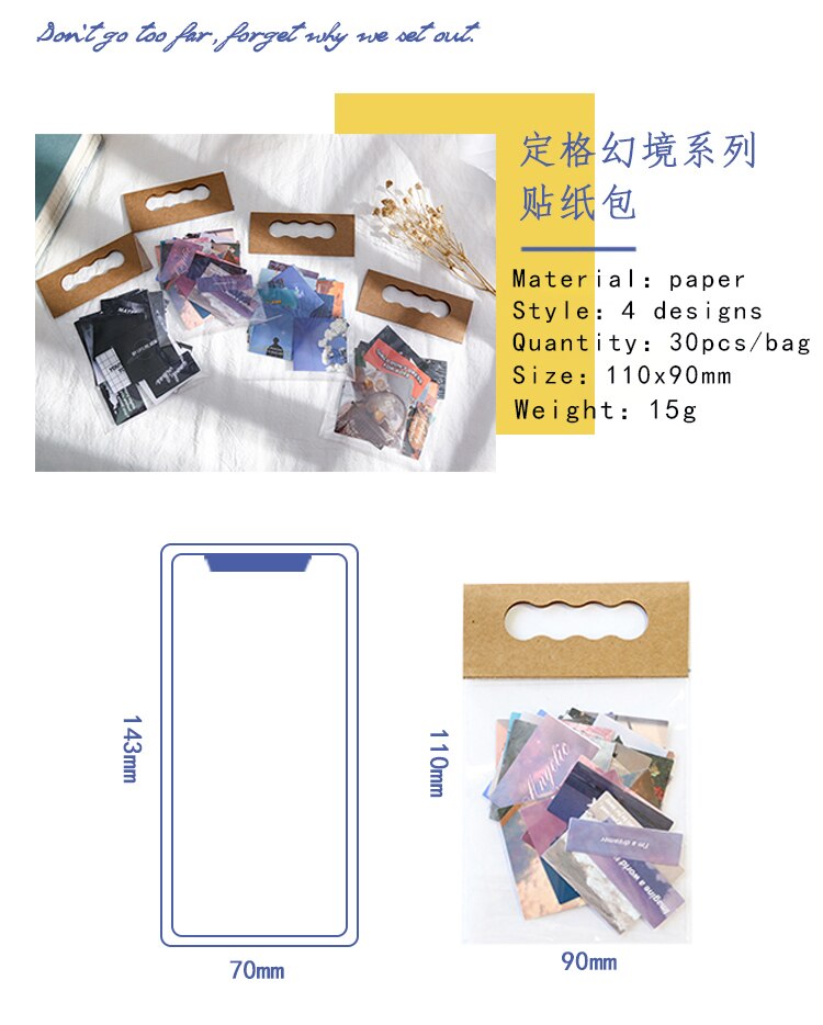 Bộ 30 hình dán trang trí sổ tay sáng tạo