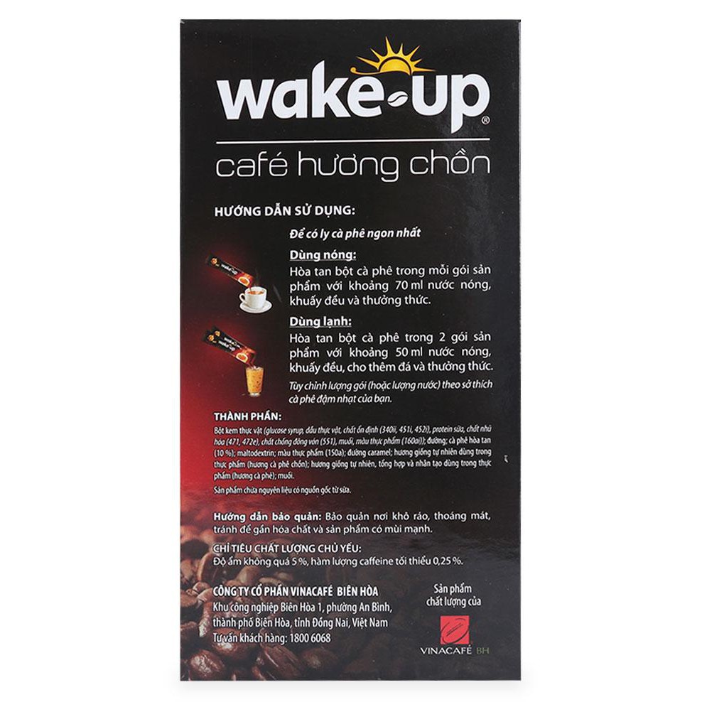 Cà Phê Hòa Tan Wake Up Hương Chồn 17G x 18 Gói