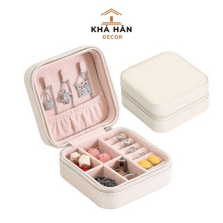 Hộp đựng trang sức bằng da PU khóa dây kéo