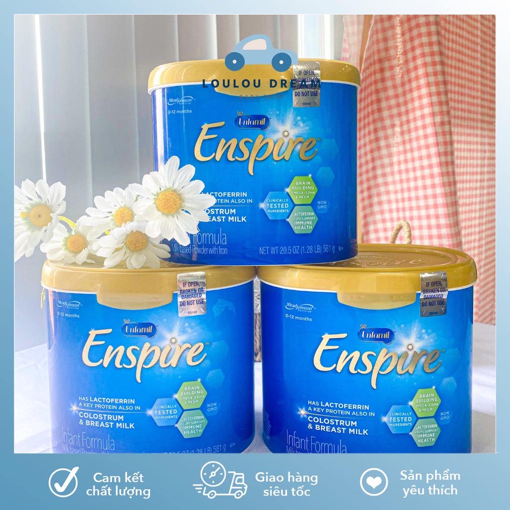 Sữa Enfamil Enspire Infant Formula Mỹ 581g/850g cho bé từ 0 - 12 tháng