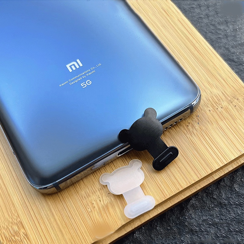 Nút Bịt Cổng Sạc Điện Thoại Di Động Bằng Silicon Chống Bụi Màu Trơn Loại C