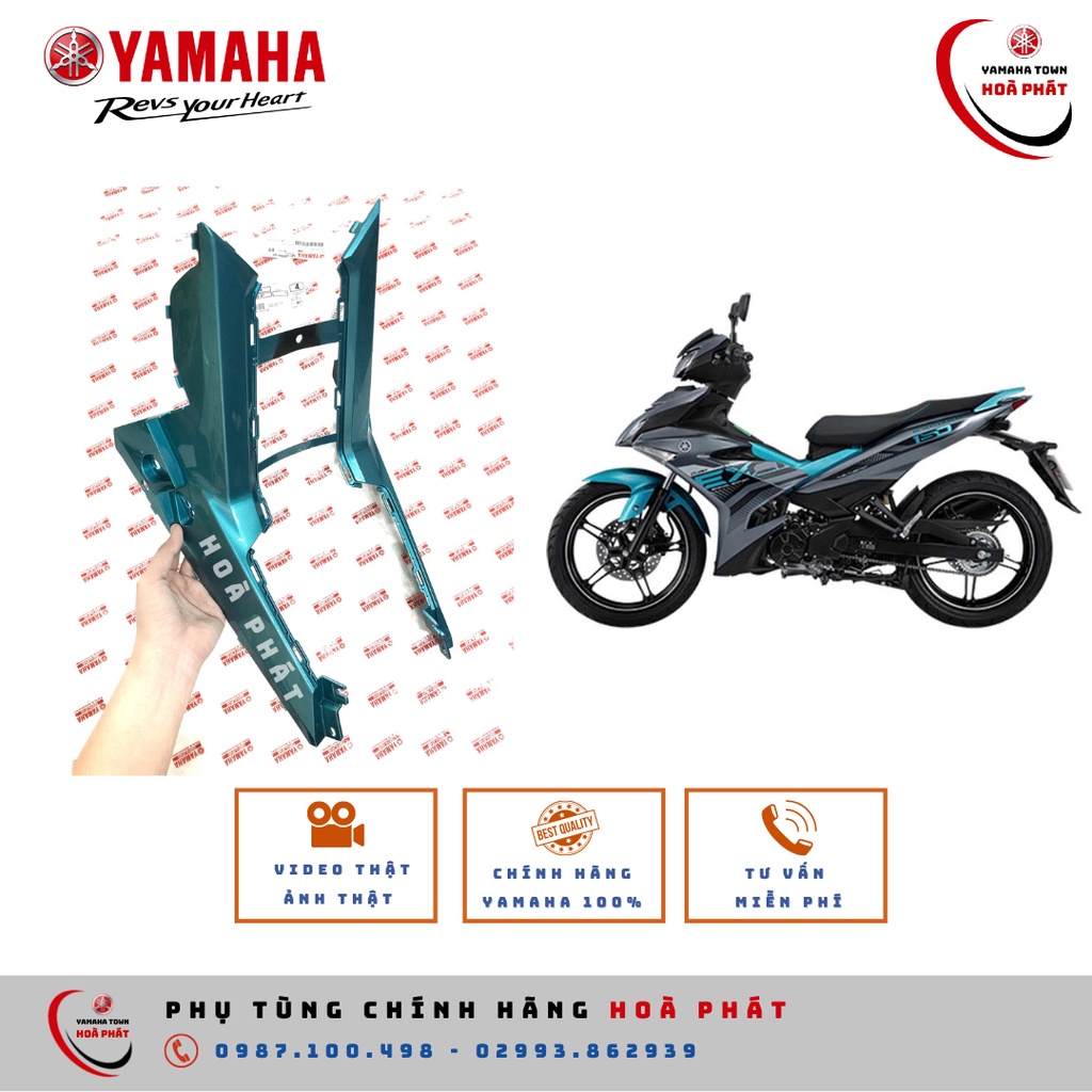 Ốp bịt yếm, chữ H zin Exciter 150 chính hãng Yamaha 100%