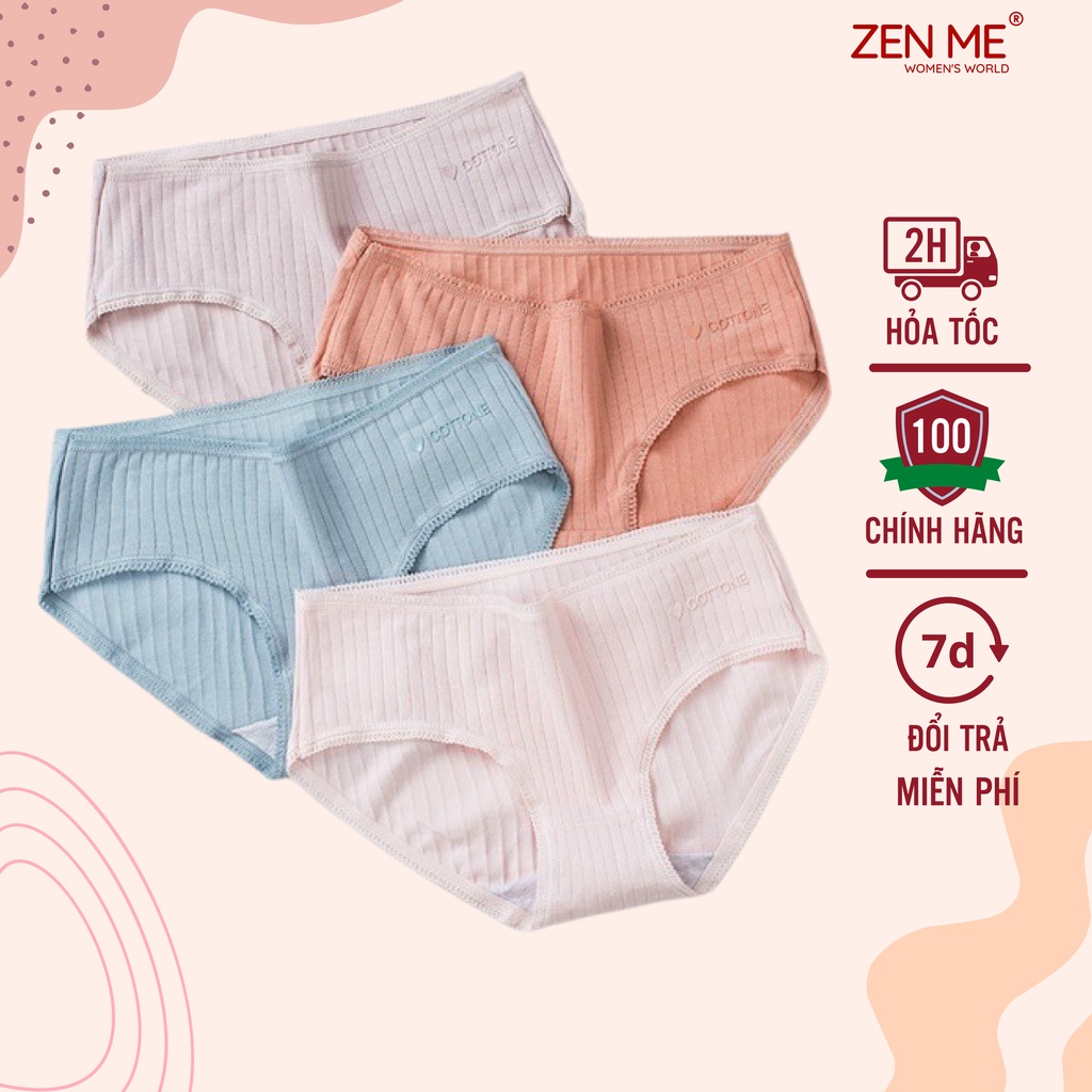 Zen Me Combo 05 Quần lót nữ cao cấp chất liệu tăm cotton siêu mềm mịn thoáng mát