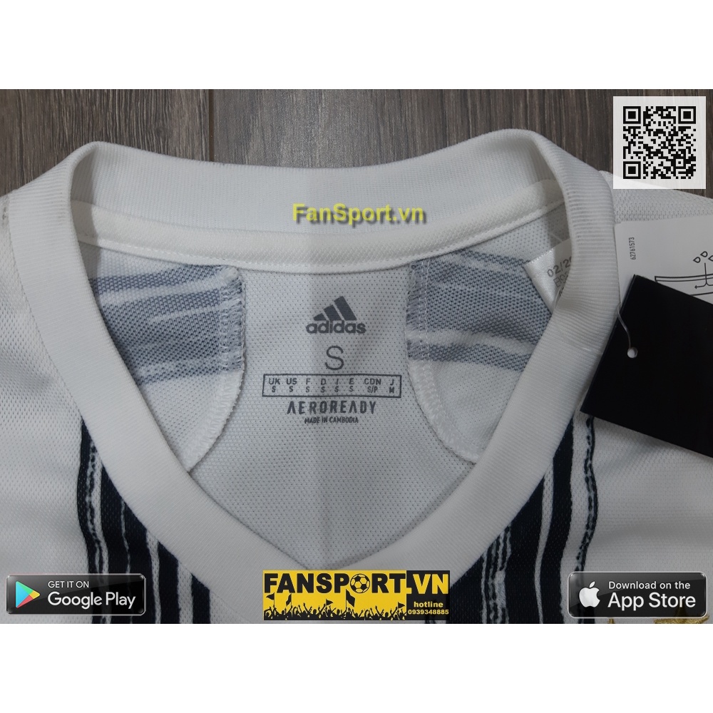 Áo đấu cầu thủ bóng đá Cristiano Ronaldo 7 Juventus 2020-2021 home black white shirt jersey BNWT adidas EI9894 CR7 S