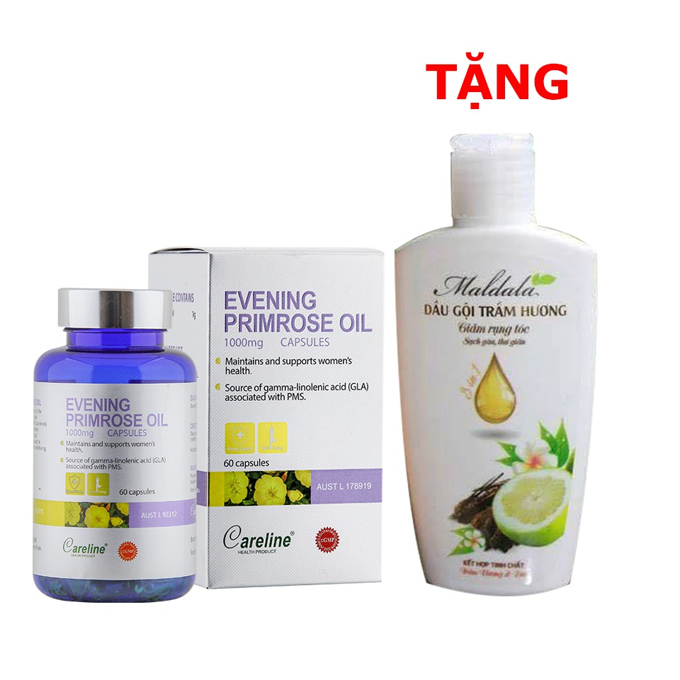 ✅ [CHÍNH HÃNG]  Careline Evening Primrose Oil 1000Mg - Tinh Dầu Hoa Anh Thảo Giúp Tăng Cường Sức Khỏe Da Và Nội Tiết