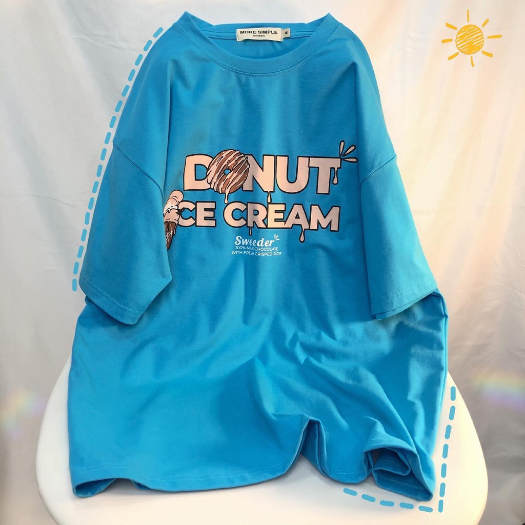 Áo thun Donut tay lỡ Nam Nữ Unisex - áo phông ngắn tay cổ tròn OVERSIZE form rộng, vải không nhăn | BigBuy360 - bigbuy360.vn