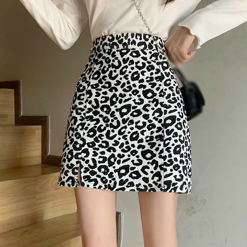 Chân váy beo xẻ 2 bên C014