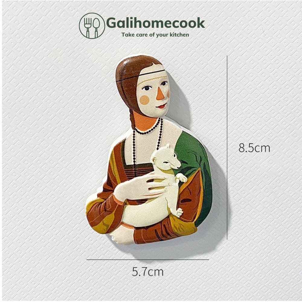 Nam châm hít dán dính trang trí tủ lạnh hình chân dung| Galihomecook