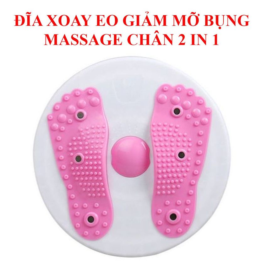 Đĩa xoay eo hình bàn chân 360 độ, bàn xoay eo thon gọn cơ bụng săn chắc đĩa lắc eo massage chân thư giãn Angola