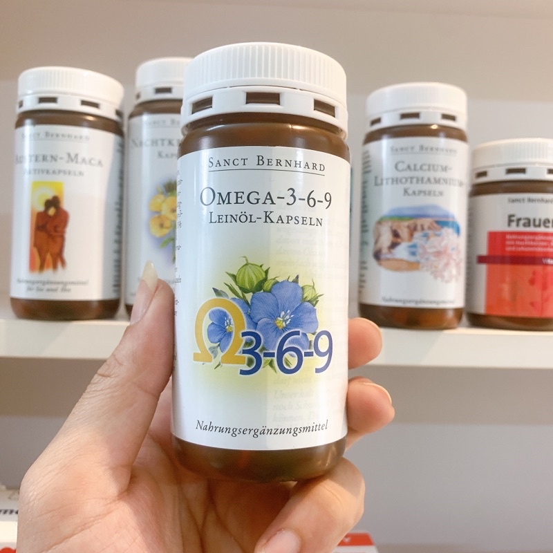 Viên uống bổ sung Omega 3-6-9 Sanct Bernhard chiết xuất dầu hạt lanh - 180 Viên - Hàng nội địa Đức