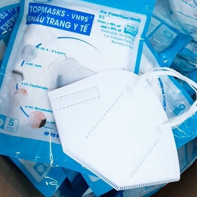 Khẩu Trang Y Tế 5 Lớp TopMasks N95+ (Hộp 30 cái) | BigBuy360 - bigbuy360.vn