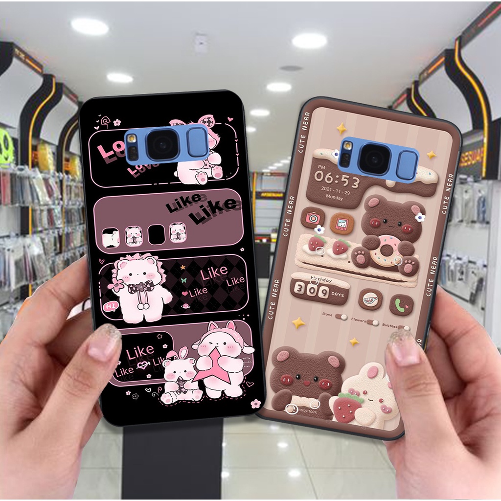 Ốp Samsung S8 / S8 Plus / S8+ bộ hình gấu , thỏ hồng cute dễ thương giá rẻ siêu bền
