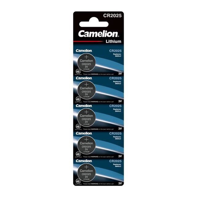 Pin CR2025 Camelion 3V Lithium vỉ 5 viên