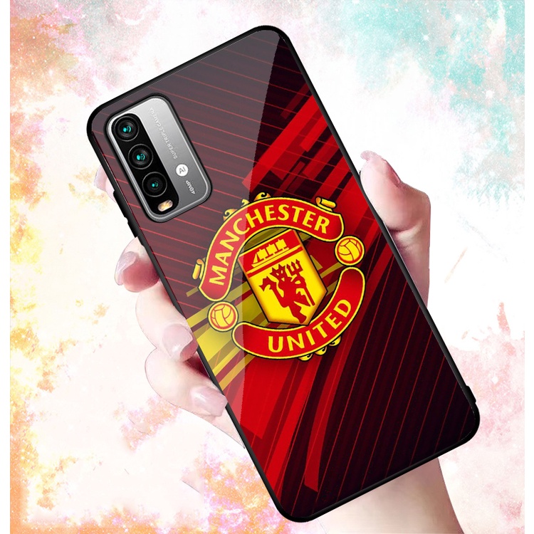 Ốp Lưng XIAOMI REDMI 9T, POCO M3 mặt kính cường lực cao cấp In hình Câu Lạc Bộ Bóng Đá