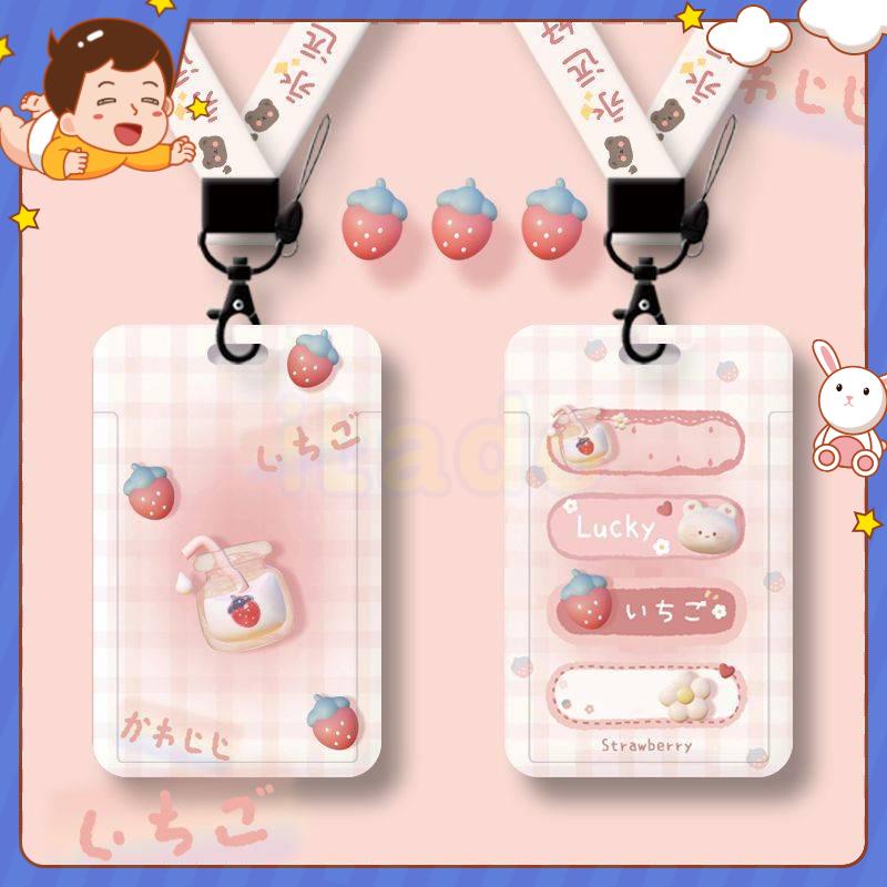 ⭐ iLado ⭐ thẻ đeo bảng tên 3D Dây Đeo Thẻ Học Sinh Bao Đựng Thẻ Dây đeo thẻ tên hoạt hình sinh viên cho nhân viên văn phòng Thẻ đeo bảng tên kèm dây kéo Dây Đeo Thẻ Dọc Cho Sinh Viên -Học Sinh Nguồn cung cấp Văn phòng Văn phòng phẩm