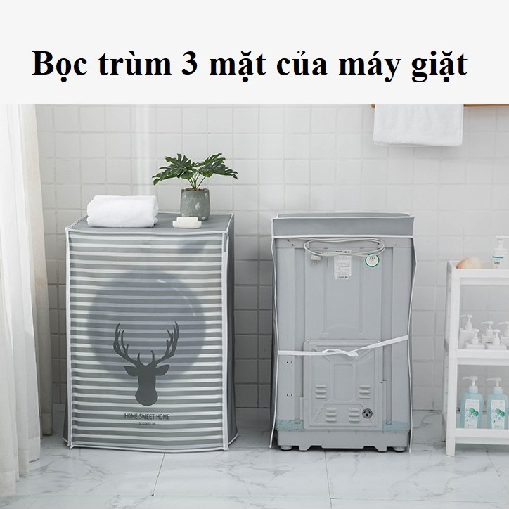 Áo trùm máy giặt cửa ngang cửa trên loại dày chống bụi chống nước, vỏ bọc máy giặt 7 8 9 10kg che phủ kín thân máy