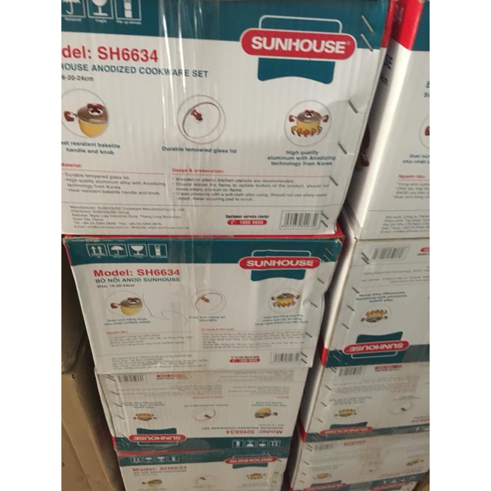 Bộ nồi sunhose 6634