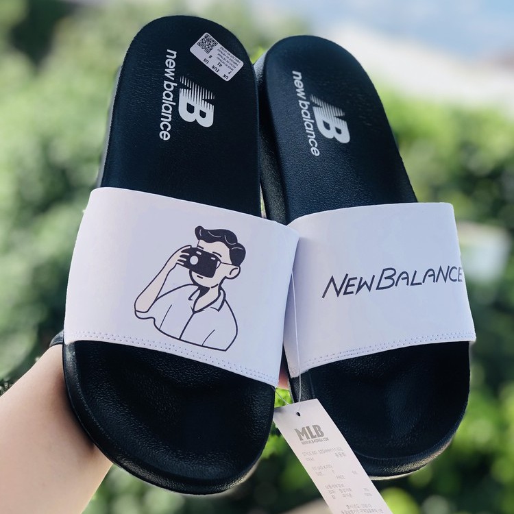 Dép unisex NB ❤️FREESHIP + Hộp❤️ dép quai ngang nam nữ chàng trai