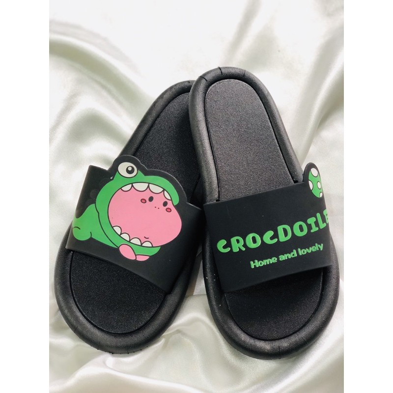 Dép Quai Ngang In Khủng Long Đế Tròn 15T012