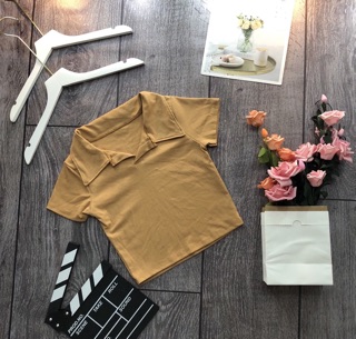 ÁO THUN CROPTOP CỔ BẺ