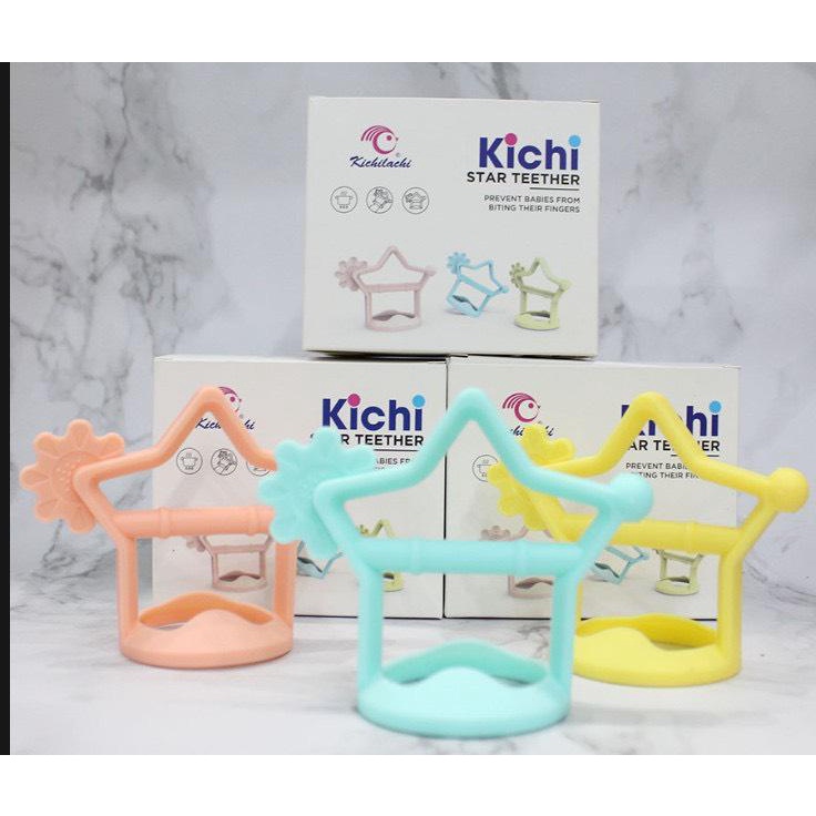 Gặm nướu Ngôi Sao Kichi silicon Mềm cầm chắc tay cho bé