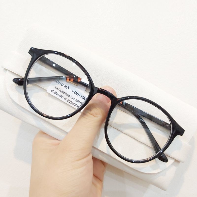 Gọng kính tròn Ulzzang Style nhựa siêu nhẹ cắt sẵn mắt 0 độ chống bụi. | BigBuy360 - bigbuy360.vn