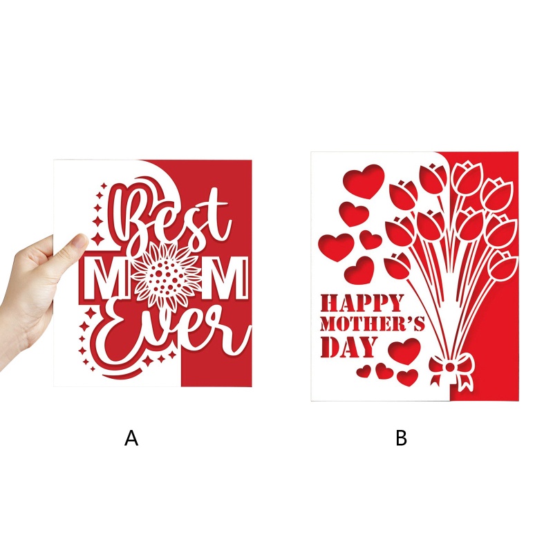 Khuôn Cắt Giấy Kim Loại Trang Trí Thẻ Chữ Best Mom Ever