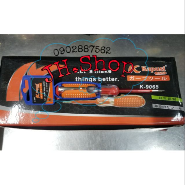 Bút thử điện kapusi japan 2 đầu vít bake dẹp