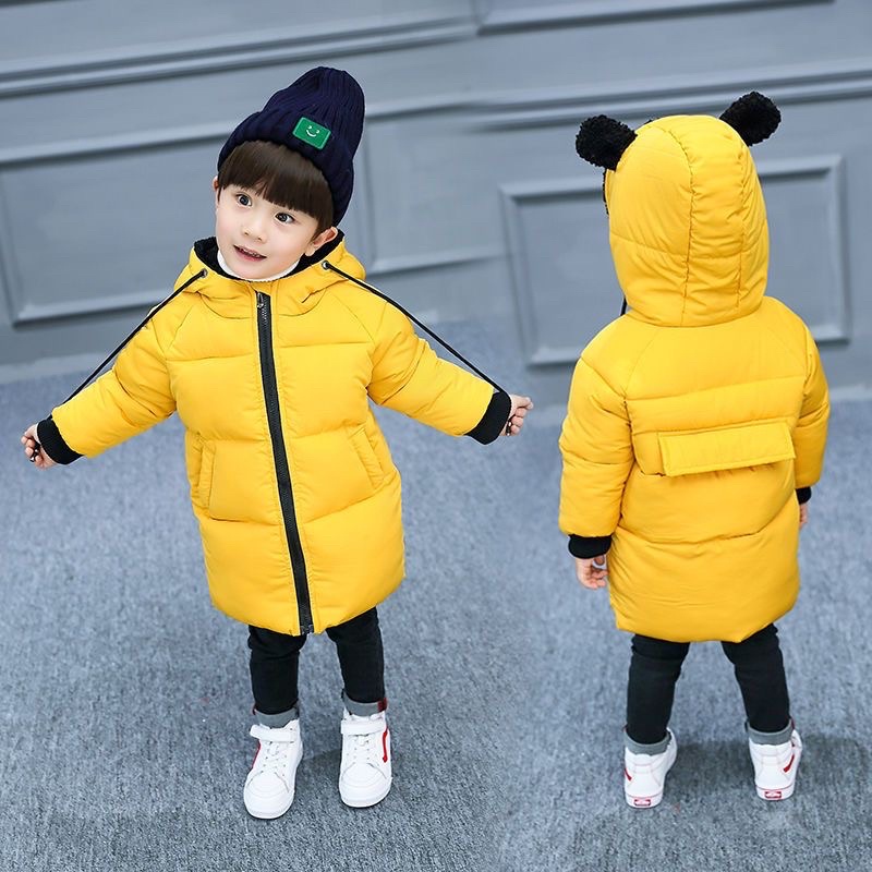 Áo phao tai gấu thân dài cho bé trai , bé gái hàng QCCC kèm ảnh thật