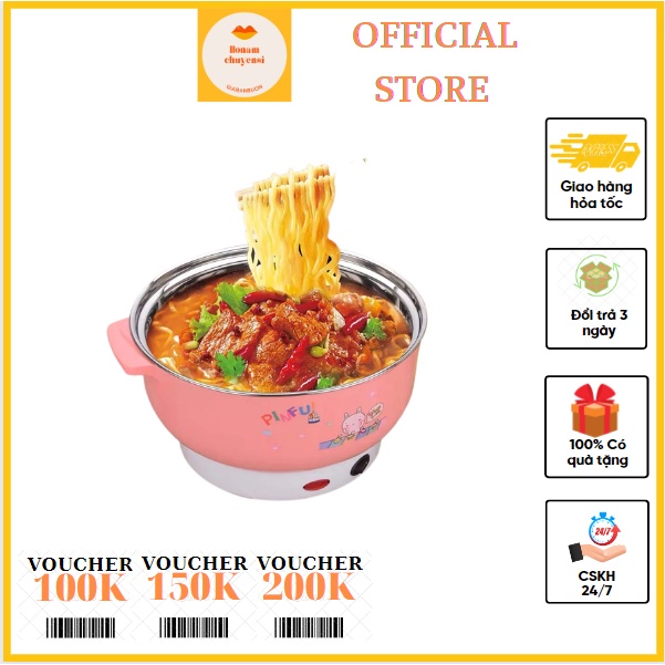 Nồi Nẩu Lẩu Điện COOKING POT SIZE 26CM, Nồi Lẩu Đa Năng - Chiên, Xào, Nấu Ăn, Nấu Lẩu Mini - Shop Honamchuyensi