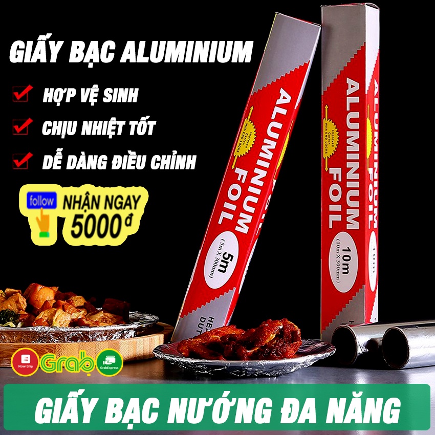 Cuộn Giấy Bạc Nướng Thực Phẩm SHOPEHOUSE – Giấy Bạc Nướng Chuyên Dụng 30*500 CM/1000 CM – Bảo Quản Thực Phẩm