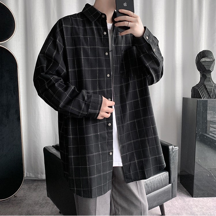 Áo Sơ Mi kẻ karo unisex form rộng, chất mát, FULL SIZE M đến 5XL (tới 140kg) | BigBuy360 - bigbuy360.vn