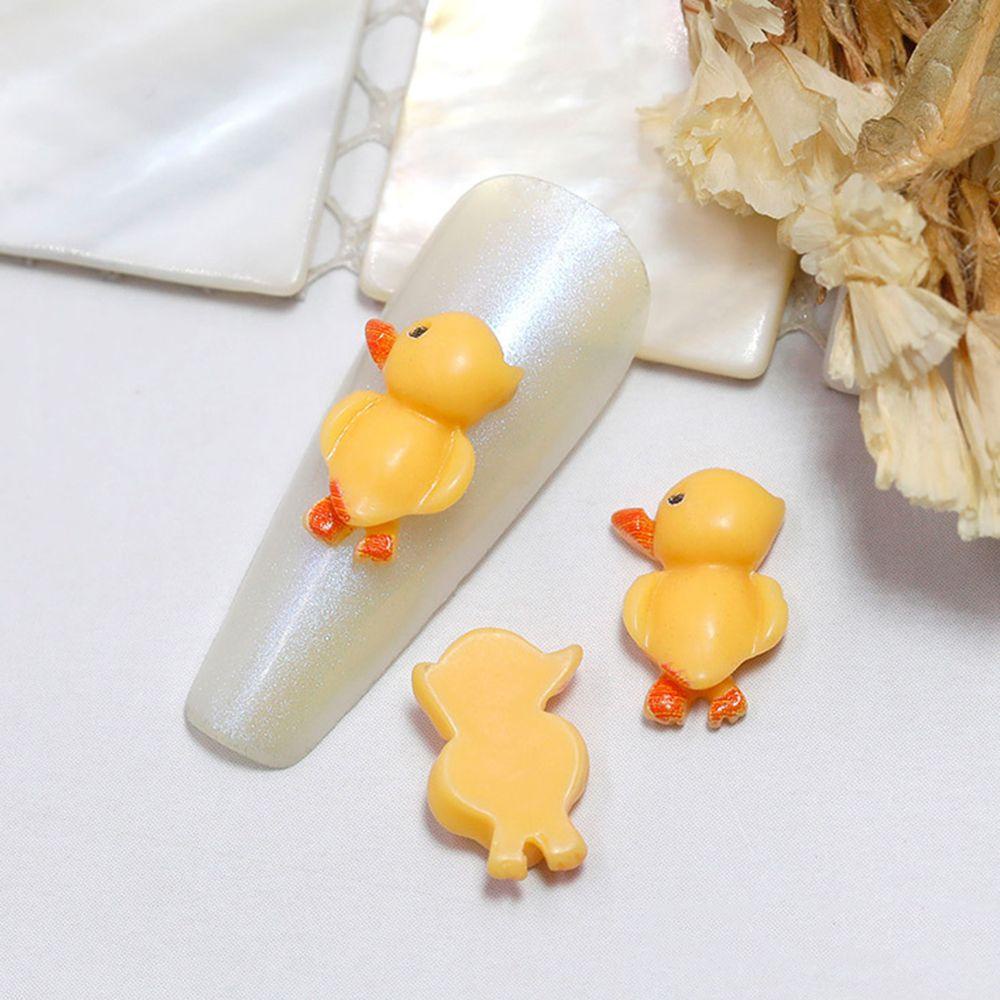 QQMALL Phụ Kiện Trang Trí Móng Tay / Điện Thoại Hình Mèo Kitty 3D Dễ Thương DIY