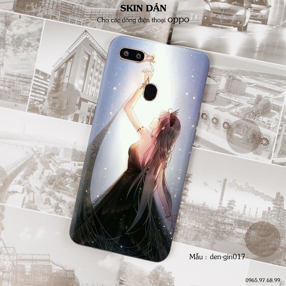 Miếng dán skin cho các dòng điện thoại OPPO Neo 5 - Neo 7 - R5 - R7 - R9s - R11 Pro in hình cô gái cực đáng yêu