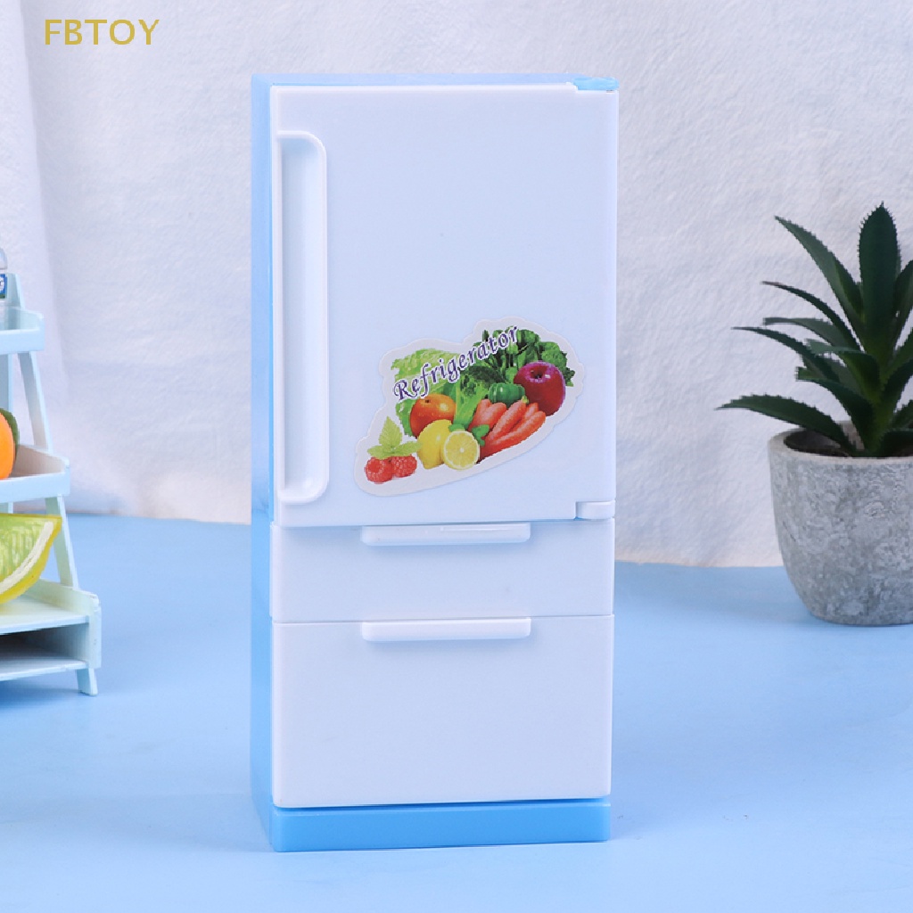 Tủ Lạnh Mini Đồ Chơi Cho Nhà Búp Bê Tỉ Lệ 1: 12