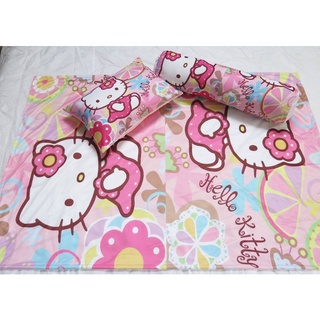 Combo gối nằm gối ôm và chăn Kitty cho bé 3-5 tuổi