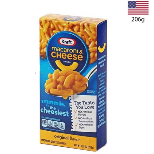 Mỳ nui phô mai Macaroni &amp; Cheese hiệu Kraft 206g date 13/6/2022