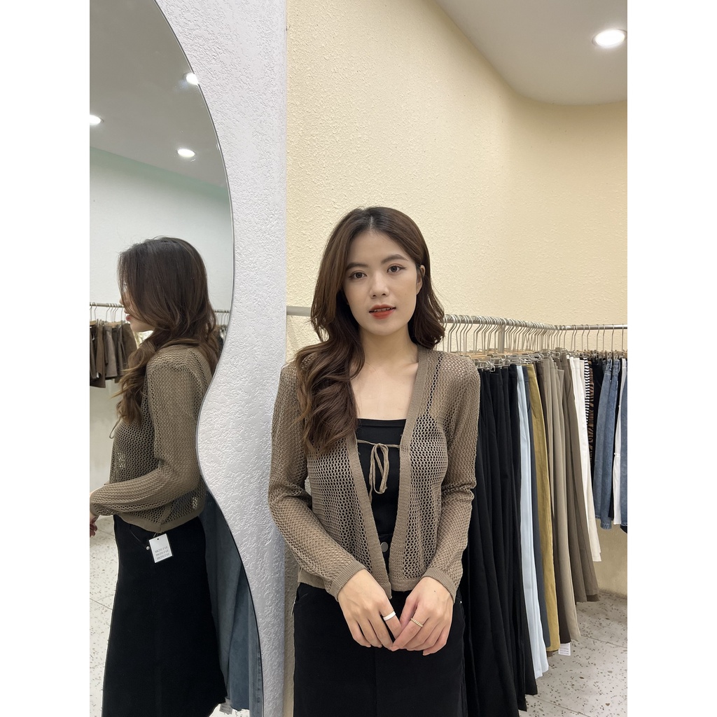 Áo cardigan len lưới dây buộc A2399 SUSTORE