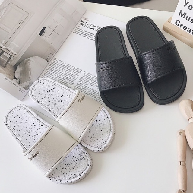 Dép nữ quai ngang ulzzang kiểu hàn quốc - dép nữ quoai ngang đế đúc đi êm chân