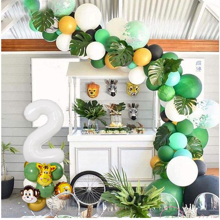 Bộ bong bóng lá nhôm hình động vật trang trí tiệc sinh nhật cho bé DIY