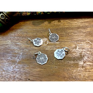 Charm bạc bát quái nhỏ