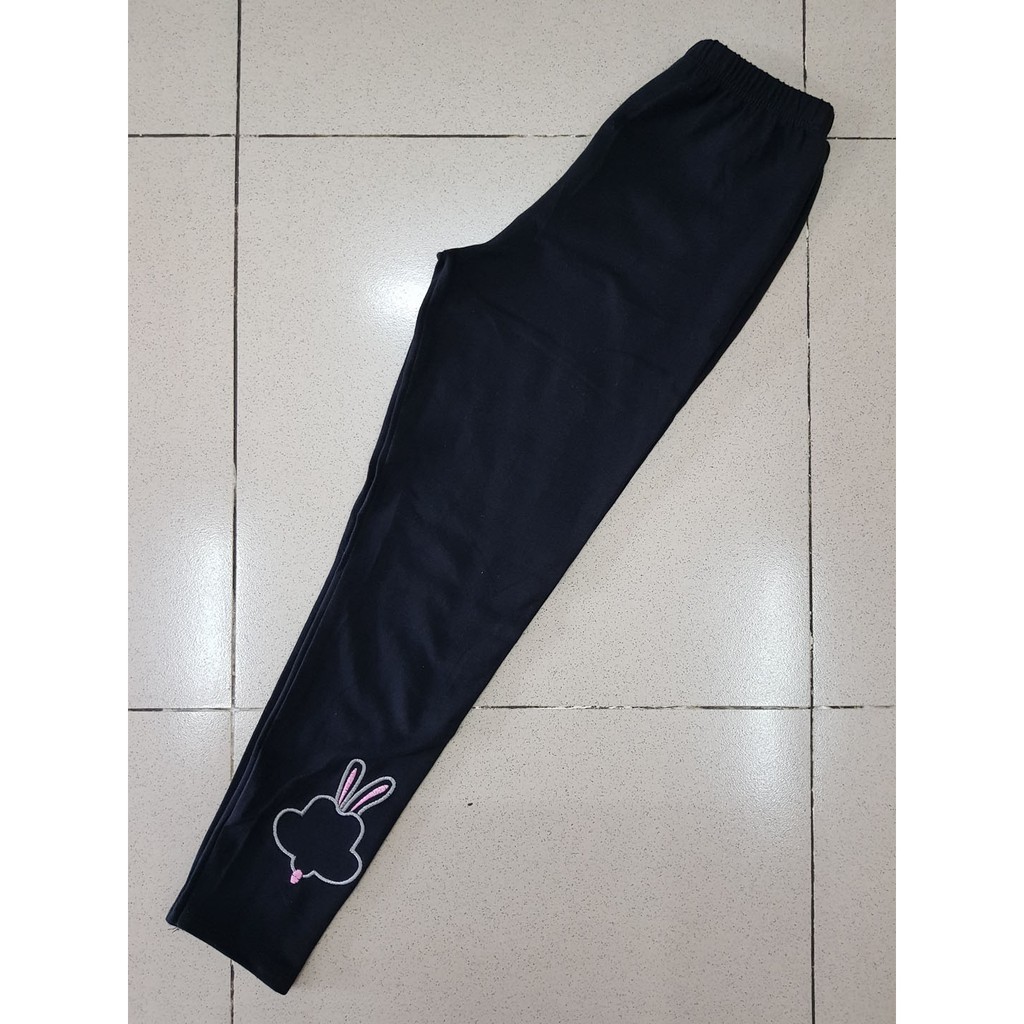 Quần legging dài bé gái thêu thỏ size đại