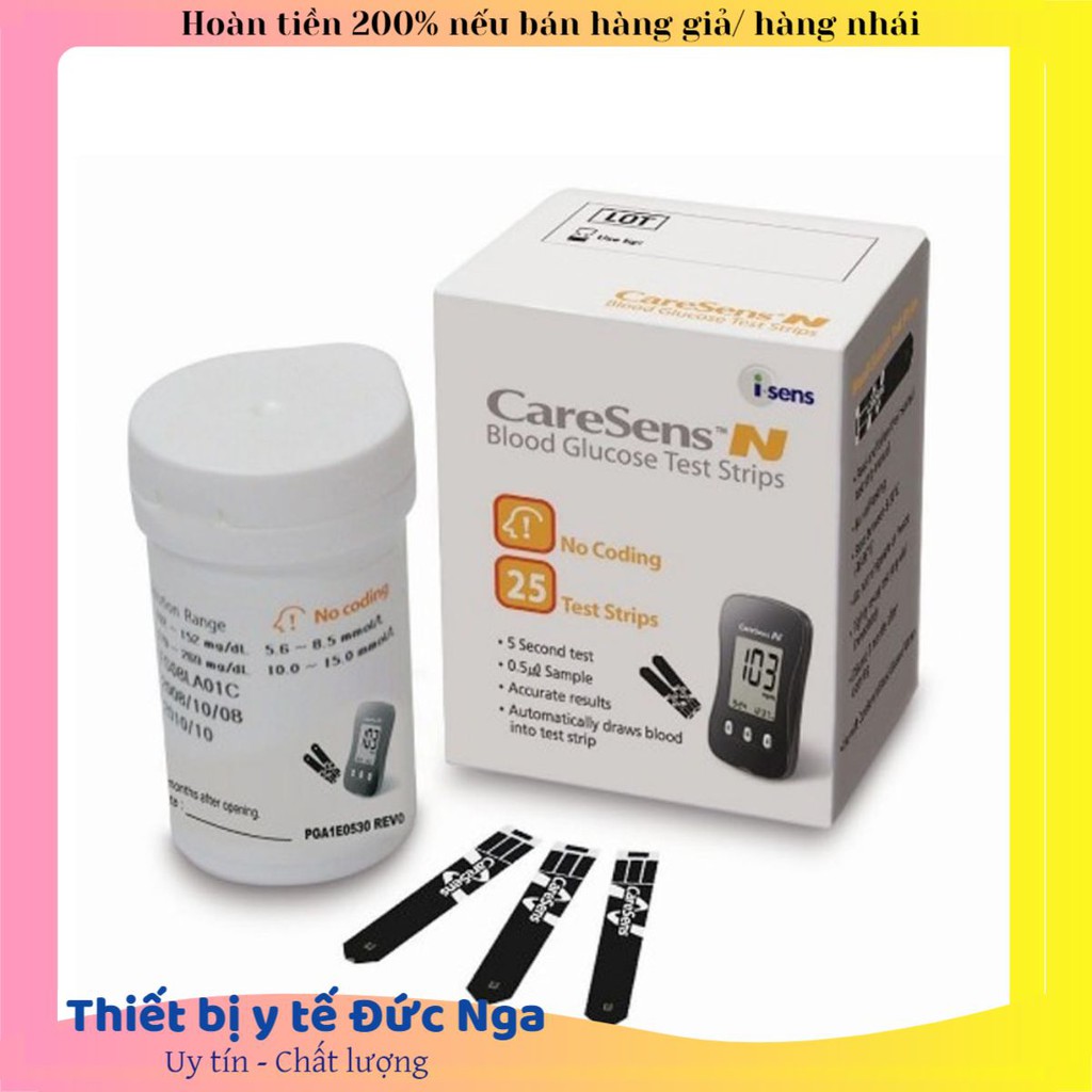 Que thử đường huyết CaresensN 25 test -TBYT Đức Nga