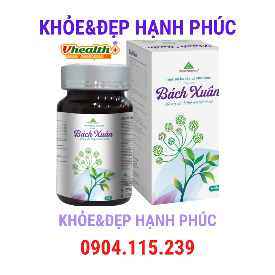 Bách xuân vinalink group làm đẹp và kéo dài tuổi thanh xuân, hỗ trợ cân bằng nội tiết tố ở phụ nữ - 60 viên/hộp