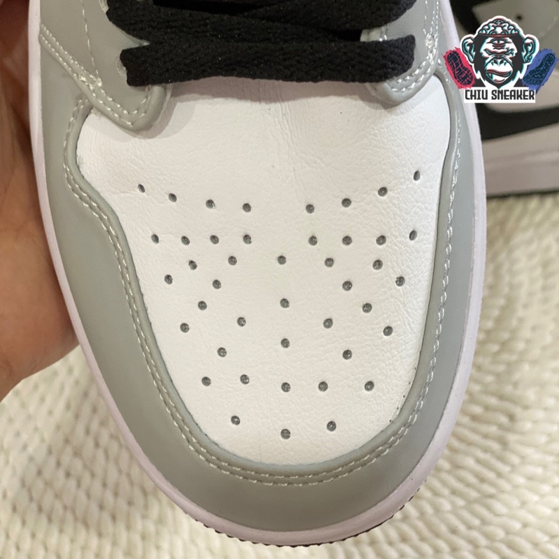 Giày thể thao jd1 cổ thấp xám trắng phiên bản cao cấp giày Sneaker Jordan low Smoke Grey V2