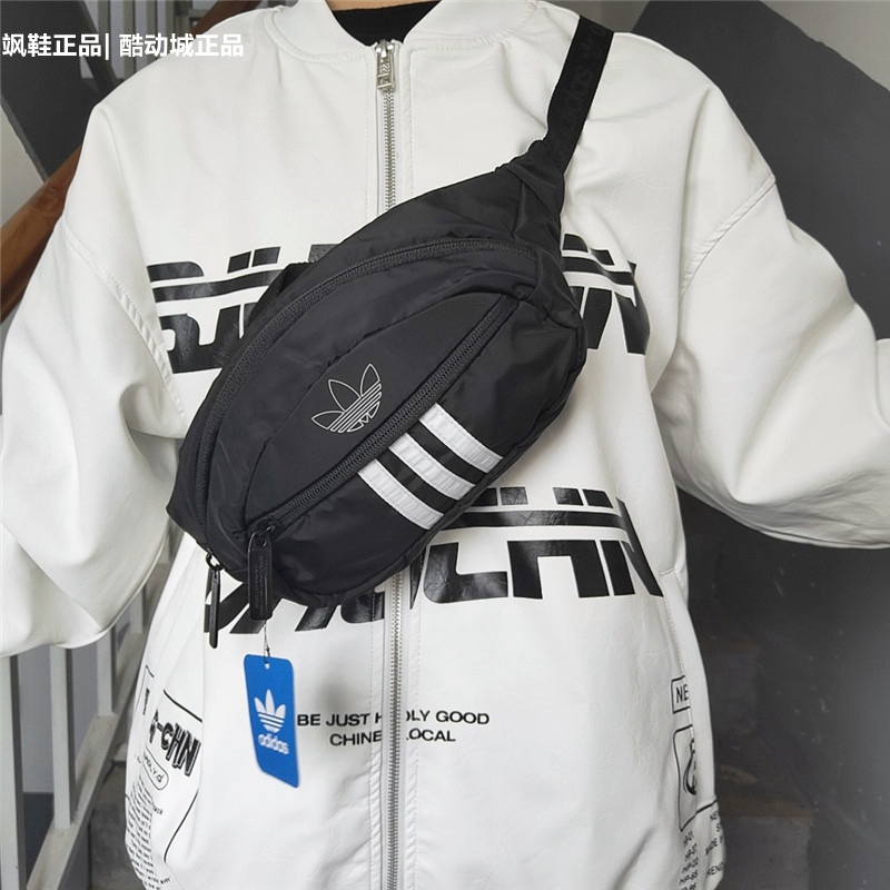Túi Đeo Chéo National 3-Stripessss Black/ White [CM3824]7941 | BigBuy360 - bigbuy360.vn