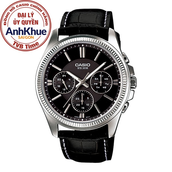 Đồng hồ nam dây da Casio Standard chính hãng Anh Khuê MTP-1375L-1AVDF (42mm)