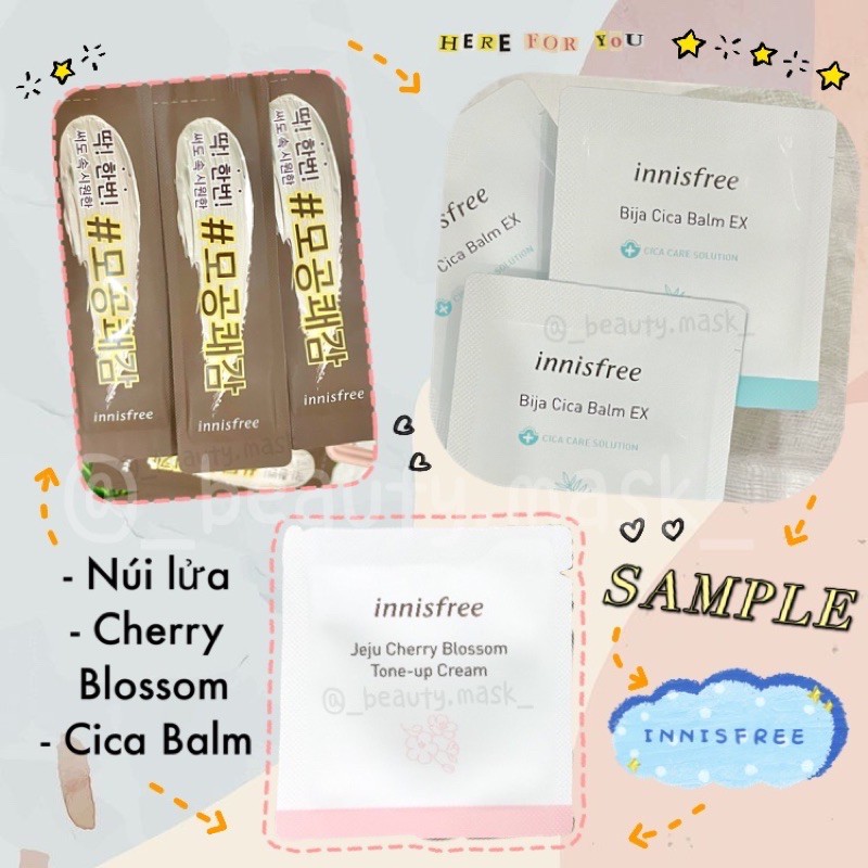 🔥💦 Sample các dòng nhà Innisfree - mặt nạ núi lửa, gel mụn, kem dưỡng trắng sáng💦🔥